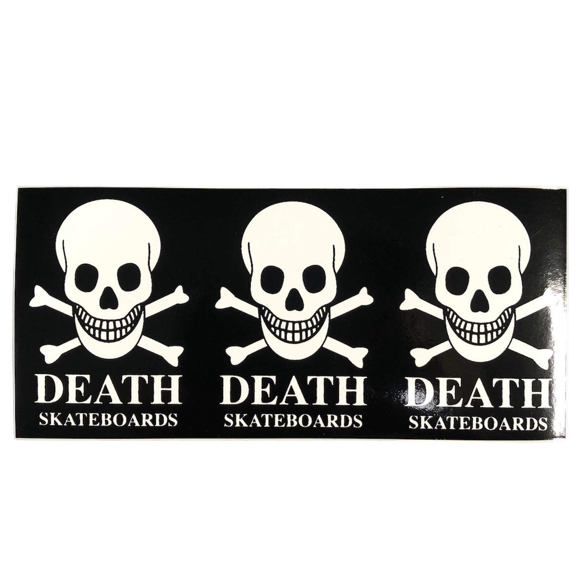 Death Skateboards OG Triple Skull Sticker Small
