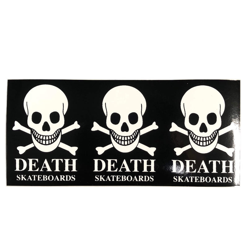 Death Skateboards OG Triple Skull Sticker Small