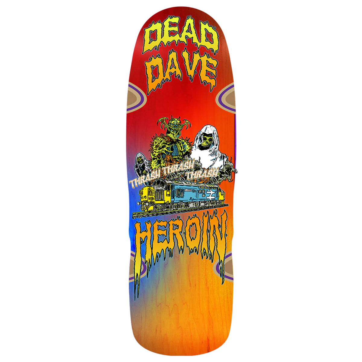 Heroin Skateboards Dead Dave Ghost Train Deck 10.00"