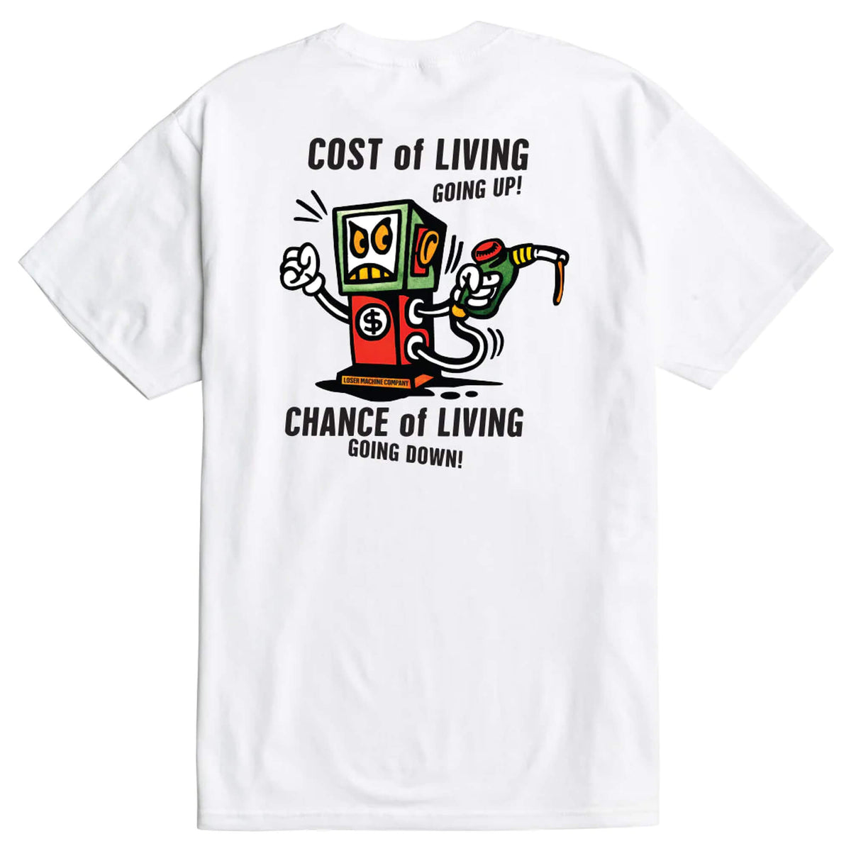 Loser Machine Clothing High Cost Skateboarding T-Shirt White