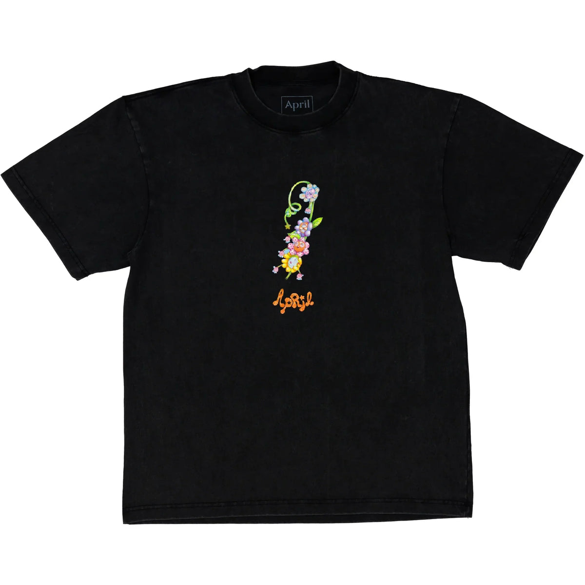 April Flower Ema Gaspar Tee - Vintage Black