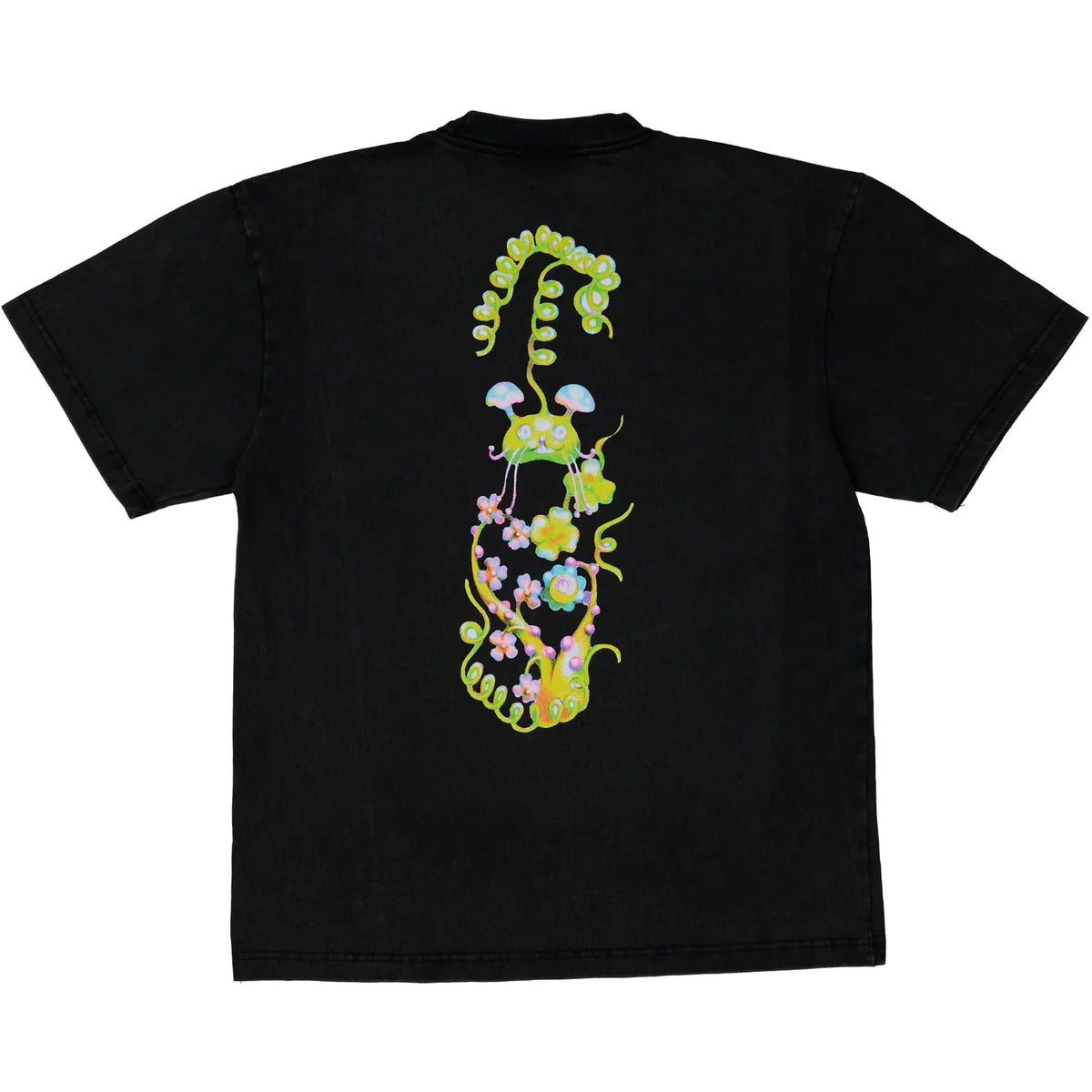 April Mushroom by Ema Gaspar Tee - Vintage Black