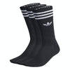 adidas Original Solid High Crew Socks 3 Pack Unisex Black