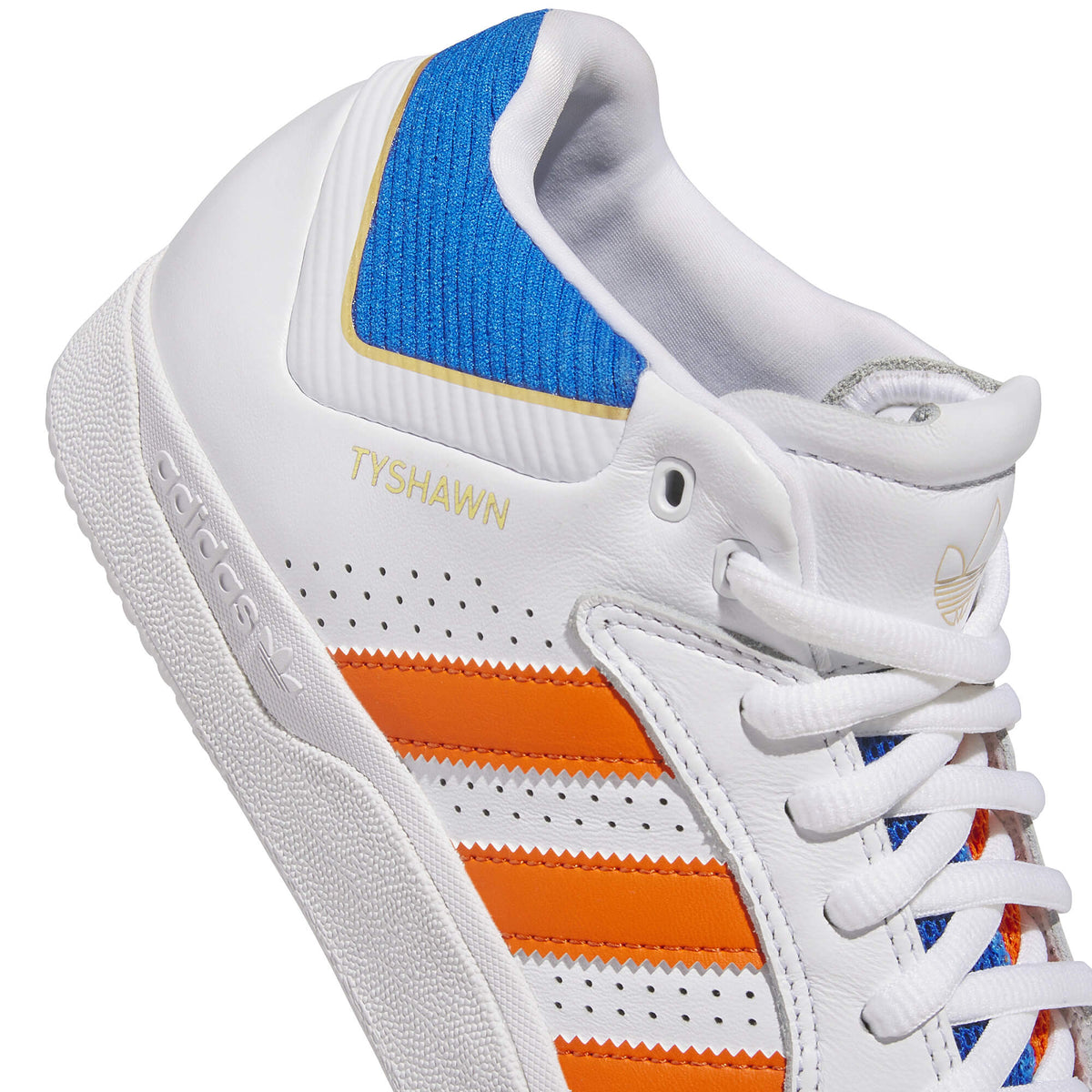 Adidas Skateboarding Tyshawn Shoes White Orange Blue