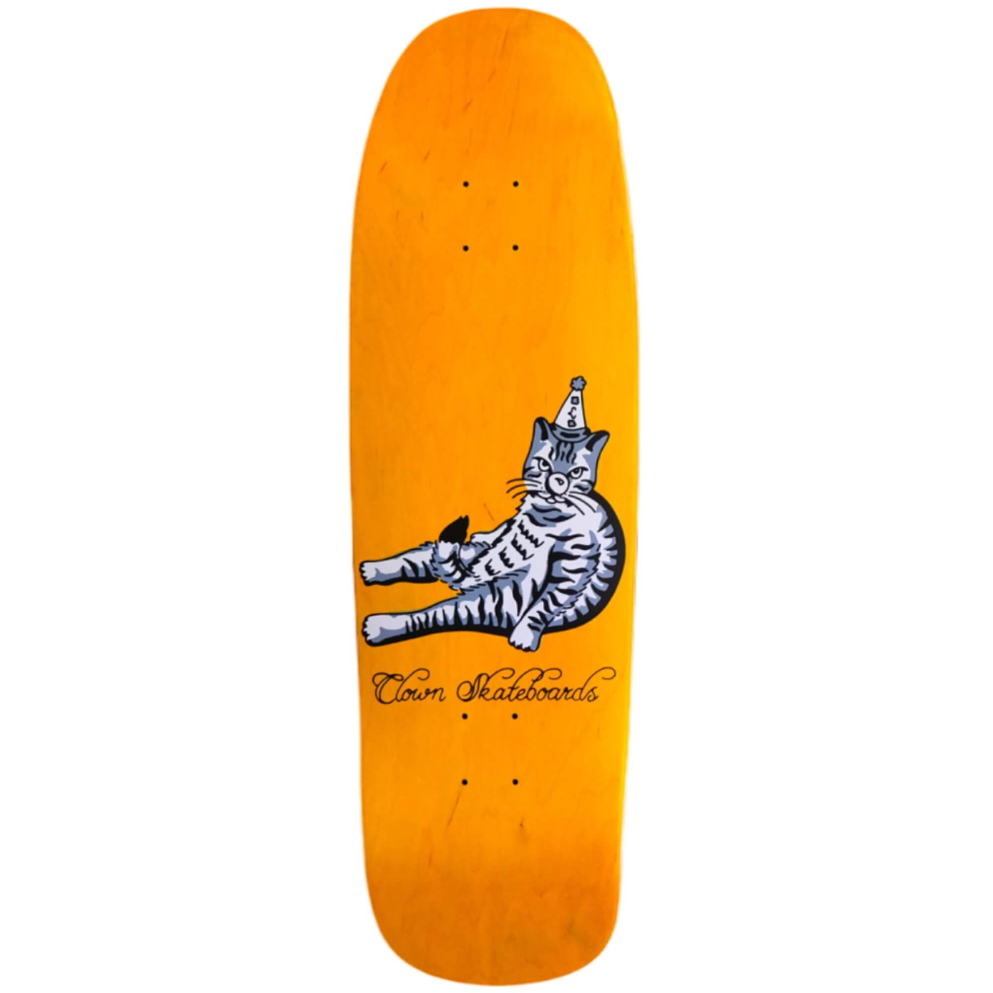 Clown Skateboards Cat Beast Deck Yellow 9.4"