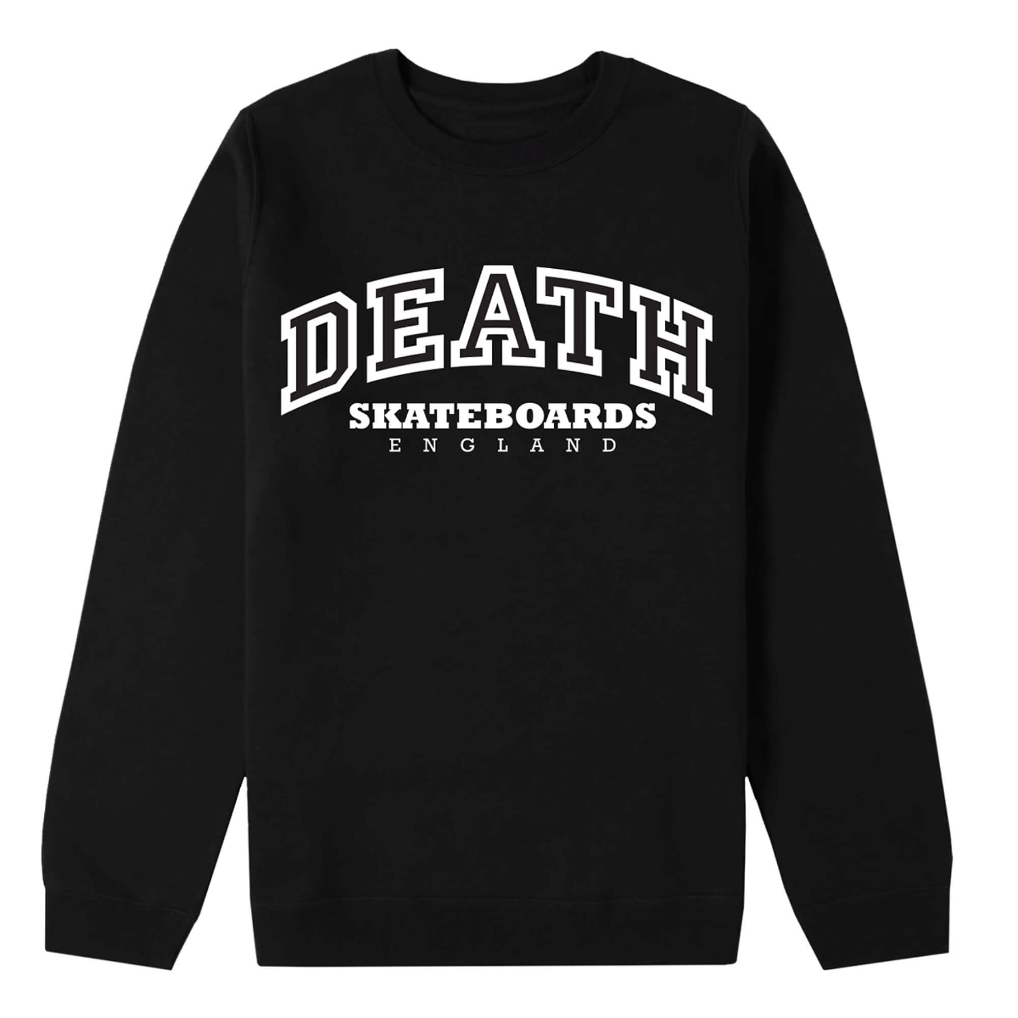 Death Skateboards College Crewneck Sweater Black
