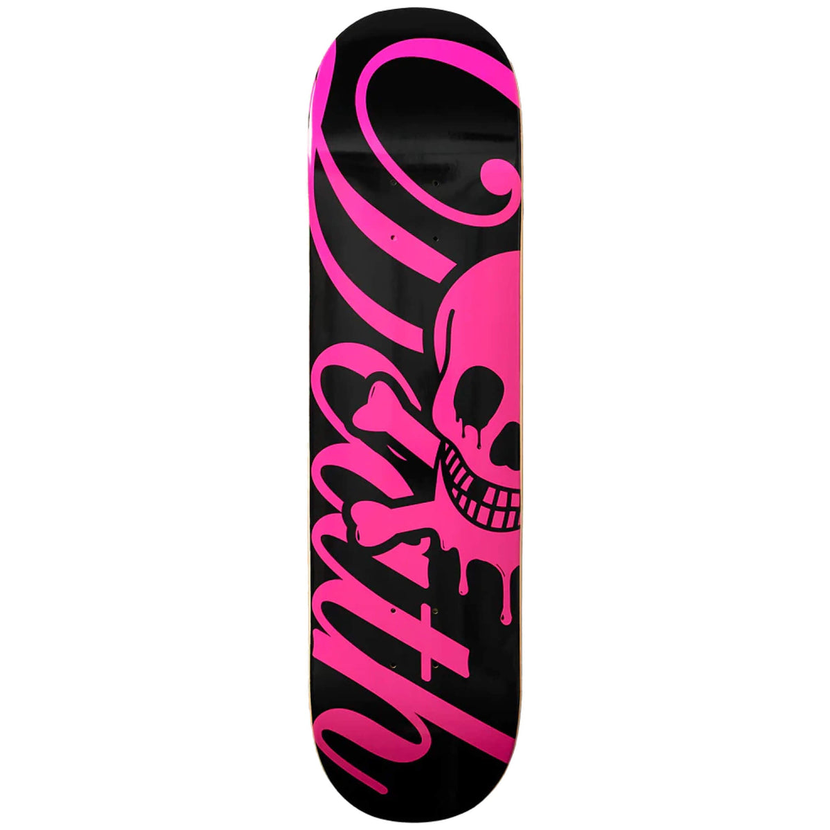 Death Skateboards Script Deck Black Pink
