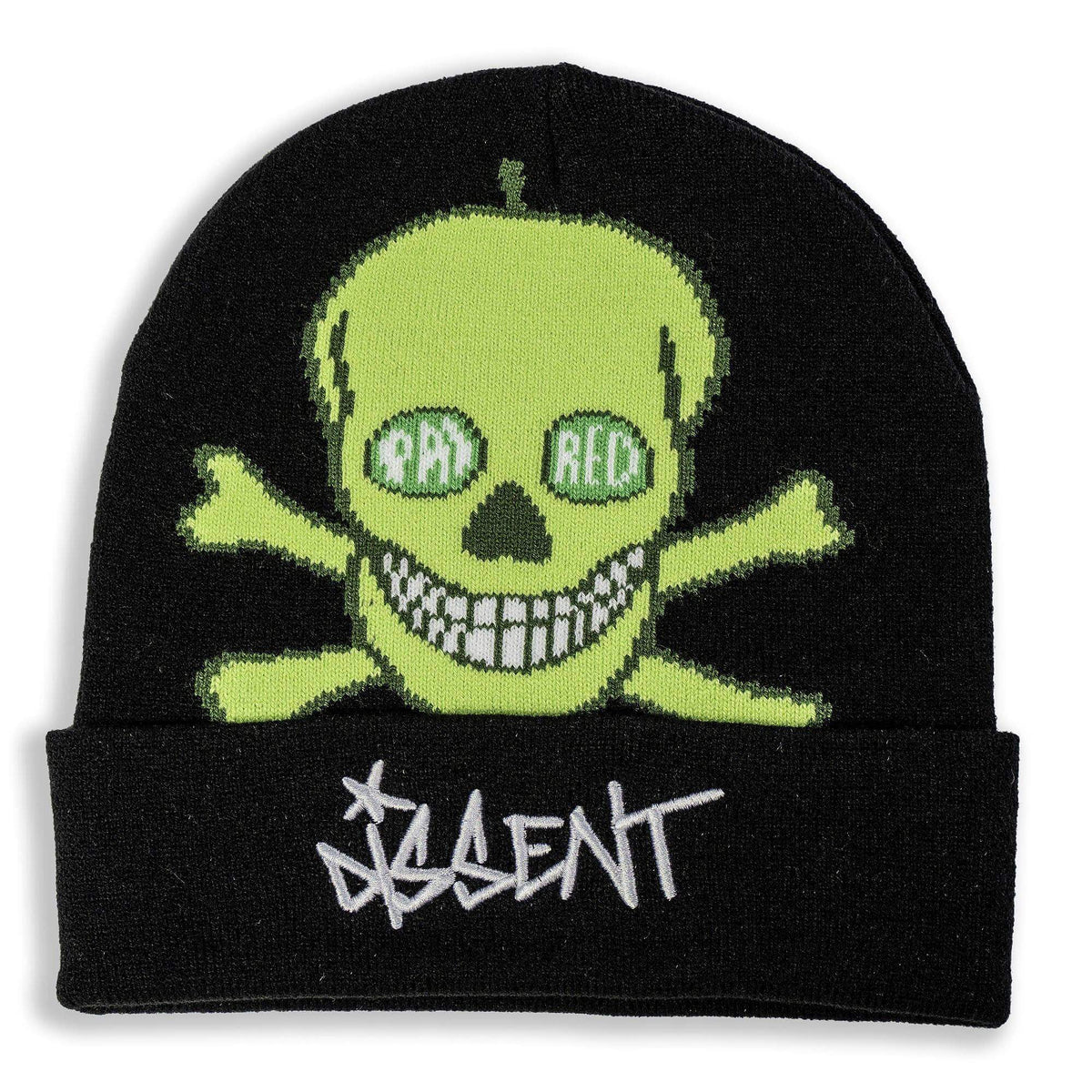 Death Skateboards x Dissent x Paired OG Skull Reimagined Beanie Black