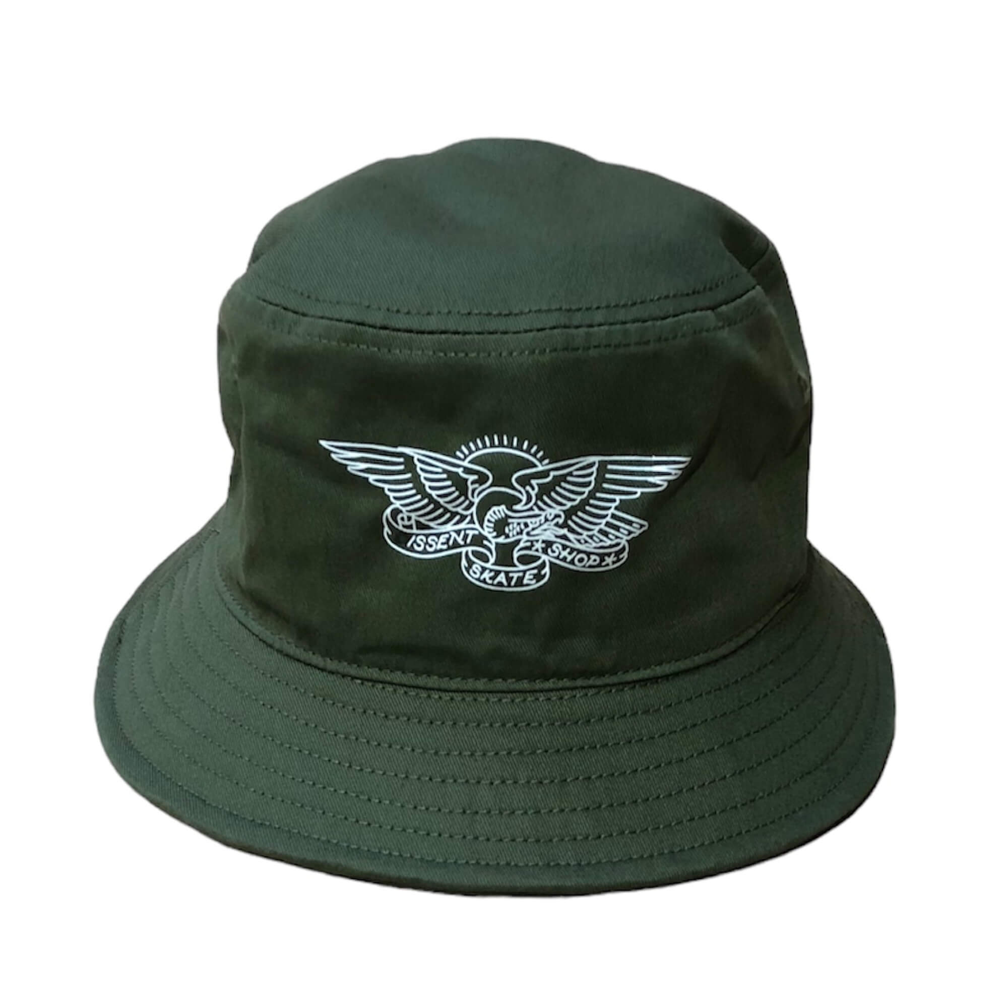 Dissent Skateboarding Eagle Logo Bucket Hat Olive