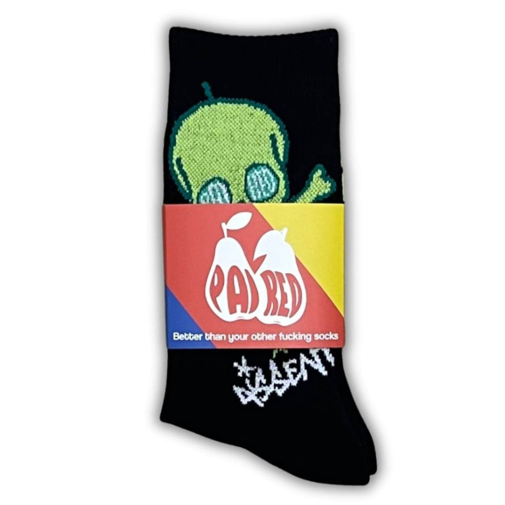 Death Skateboards x Dissent x Paired OG Skull Reimagined Socks Black