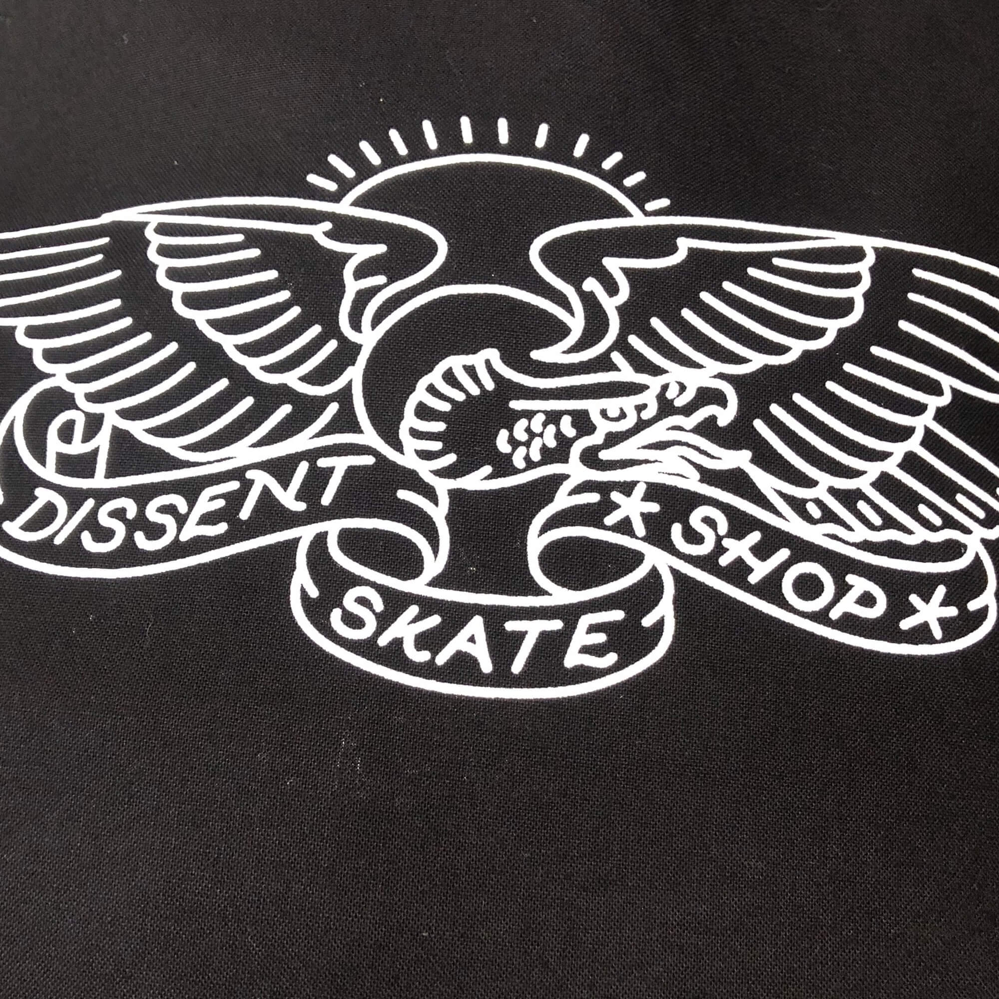 Dissent Skateboarding Eagle Logo Tote Bag For Life Black