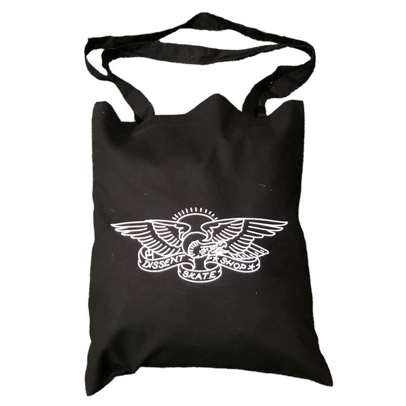 Dissent Skateboarding Eagle Logo Tote Bag For Life Black