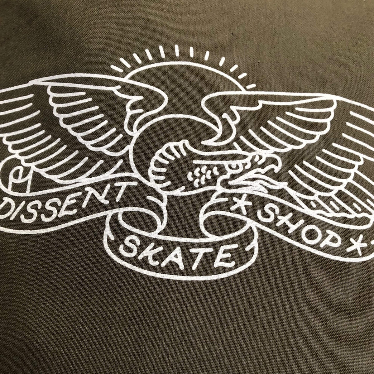 Dissent Skateboarding Eagle Logo Tote Bag For Life Olive Green