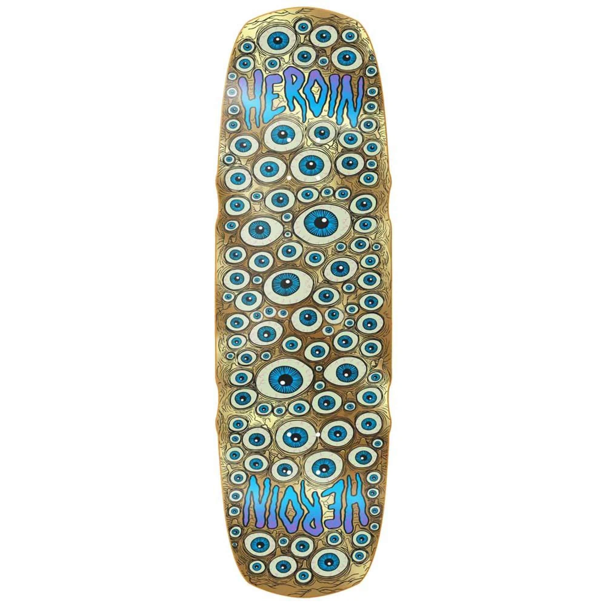 Heroin Skateboards Seeing Double Shovel Deck 9.5" Gold
