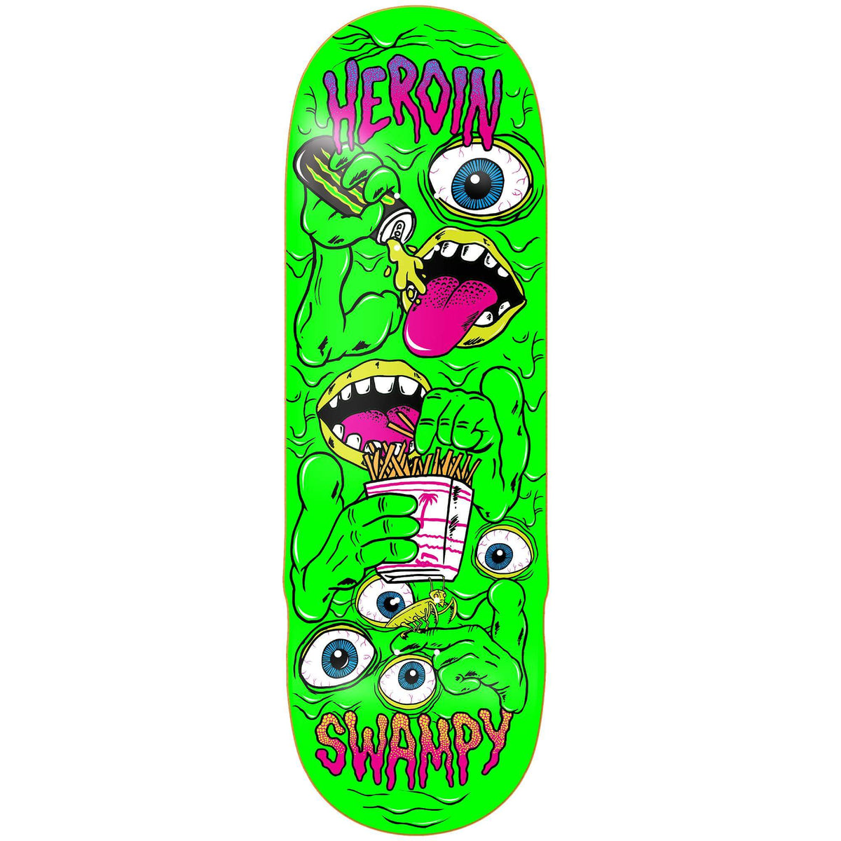Heroin Skateboards Swampy Mutate or Die Deck 10.2"