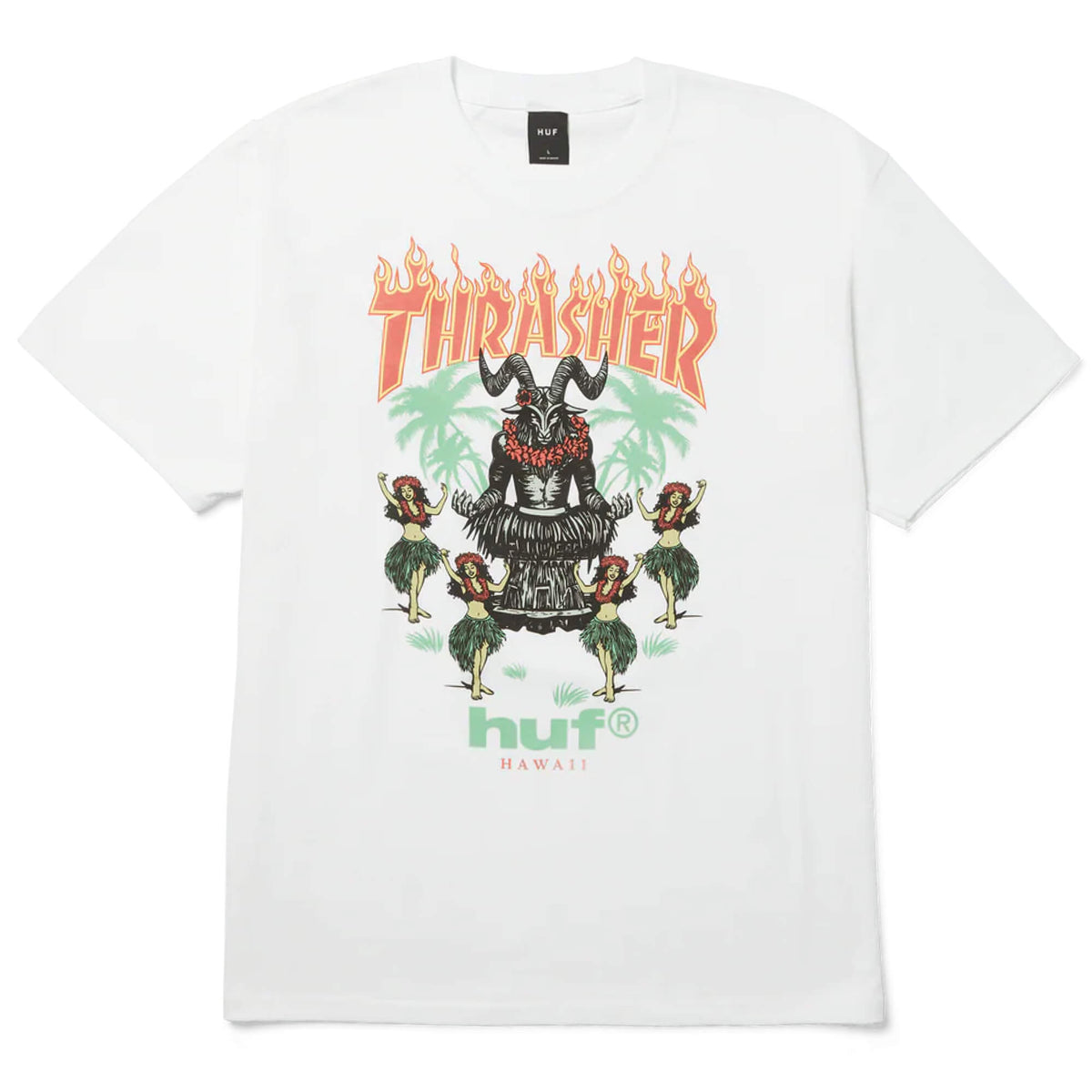 HUF x Thrasher Goat Luau Short Sleeve T-Shirt White