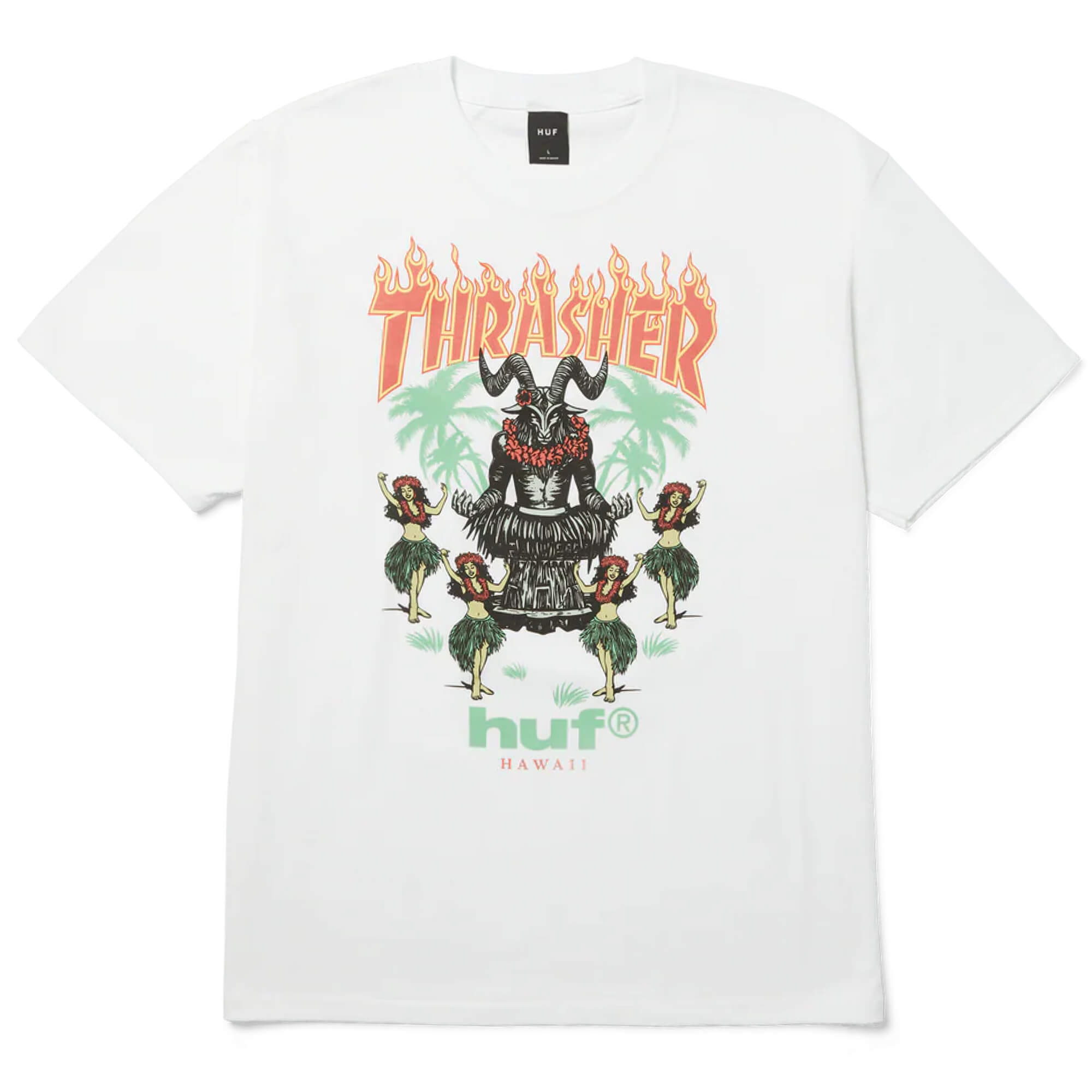 HUF x Thrasher Goat Luau Short Sleeve T-Shirt White
