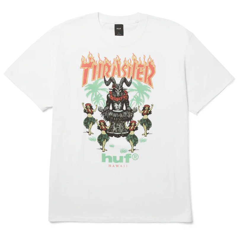 HUF x Thrasher Goat Luau Short Sleeve T-Shirt White