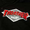 HUF x Thrasher Logo Pullover Hoodie Black