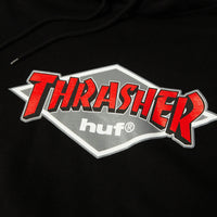 HUF x Thrasher Logo Pullover Hoodie Black
