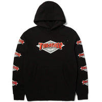 HUF x Thrasher Logo Pullover Hoodie Black