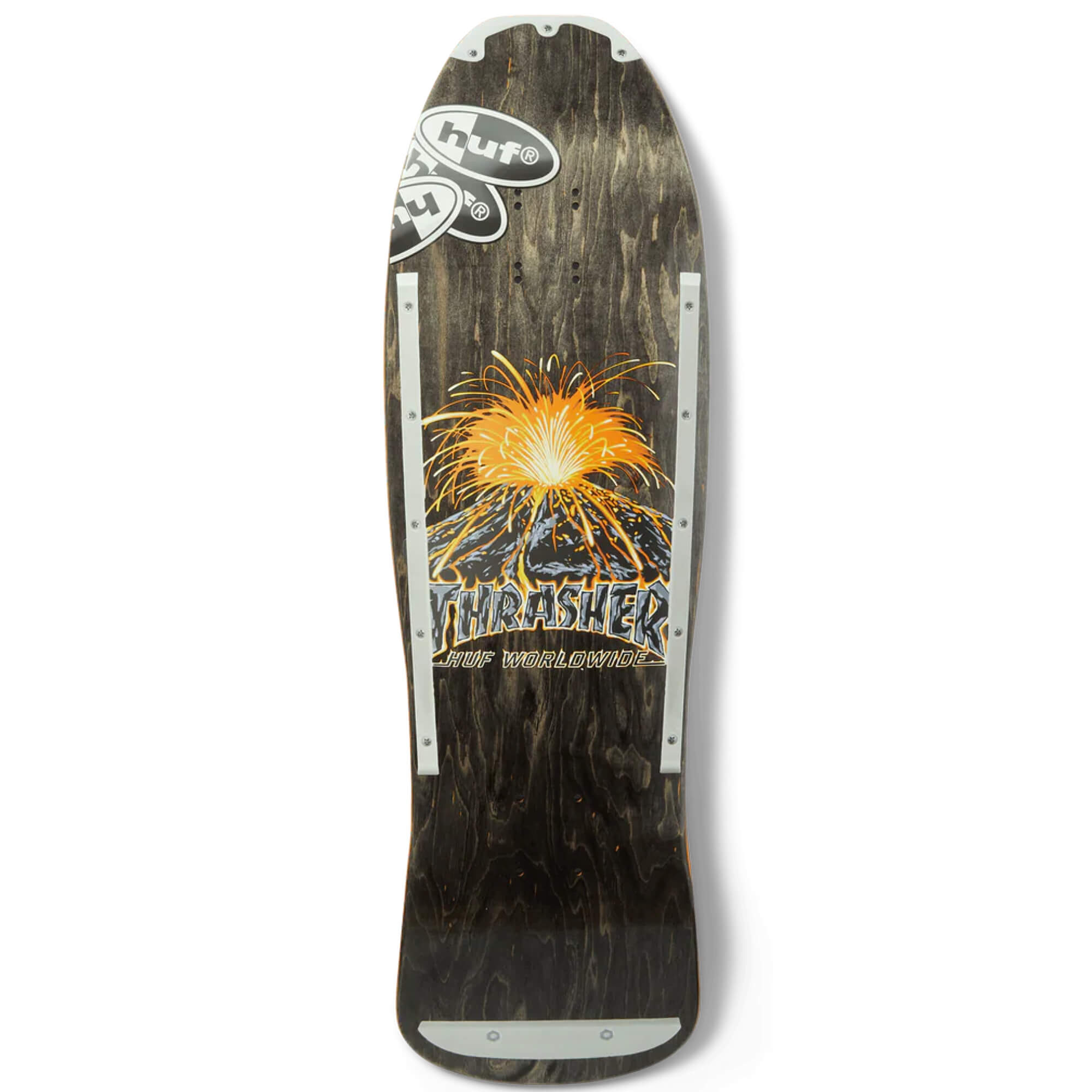 HUF x Thrasher Meltdown Cruiser Deck Black 9.38"