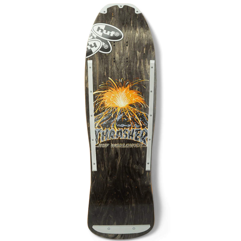 HUF x Thrasher Meltdown Cruiser Deck Black 9.38"