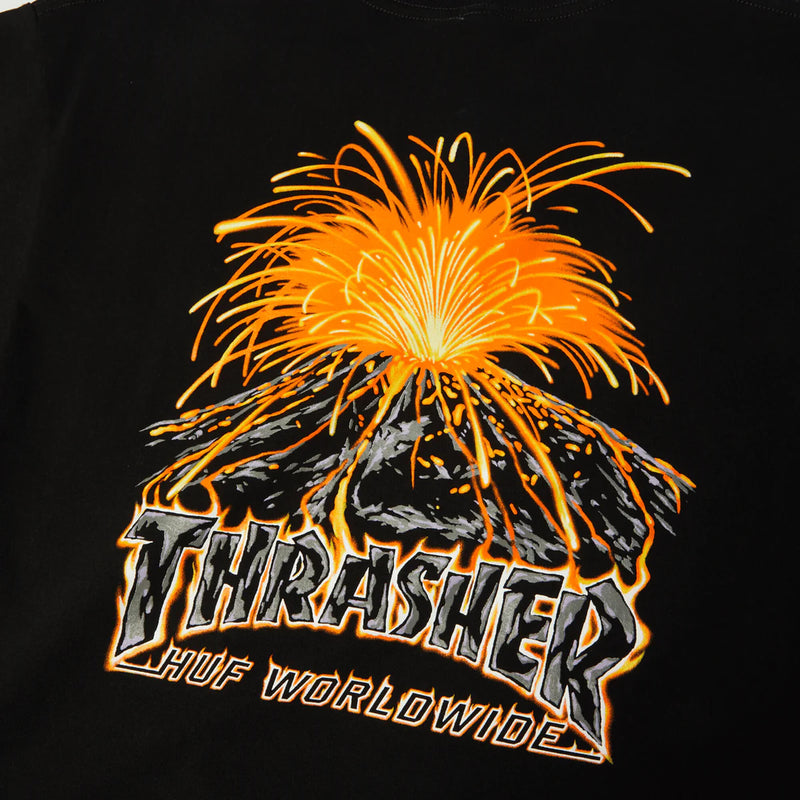 HUF x Thrasher Meltdown Short Sleeve T-Shirt Black