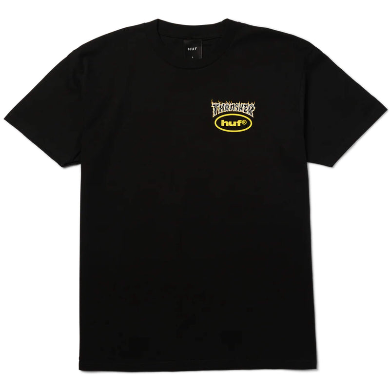HUF x Thrasher Meltdown Short Sleeve T-Shirt Black