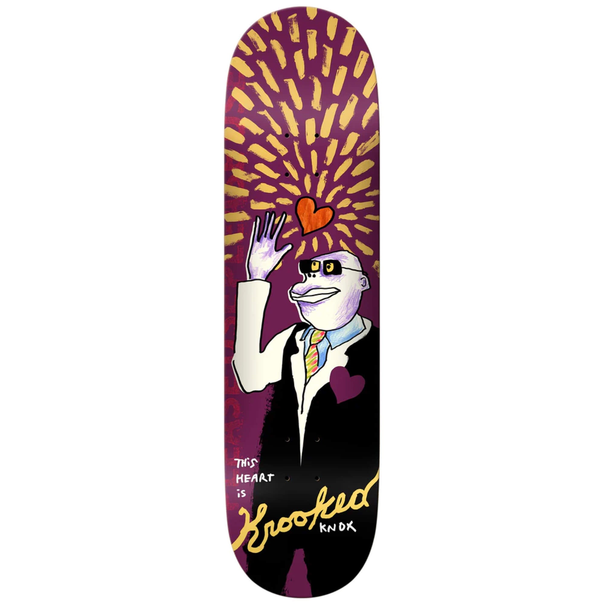 Krooked Knox This Heart Skateboard Deck 8.5"