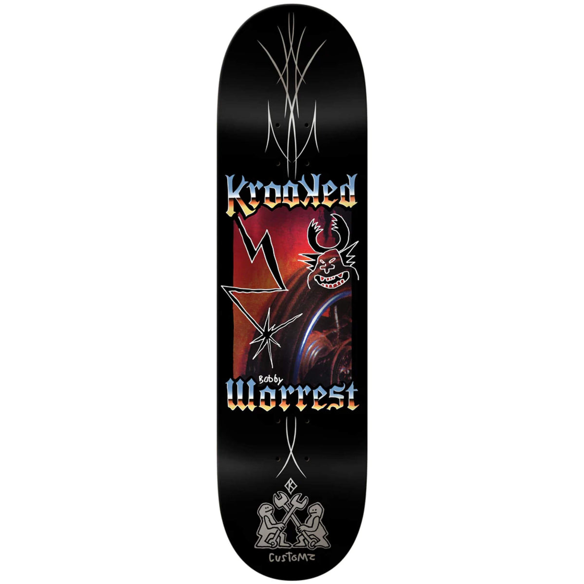 Krooked Worrest Chrome Zone Skateboard Deck 8.38"