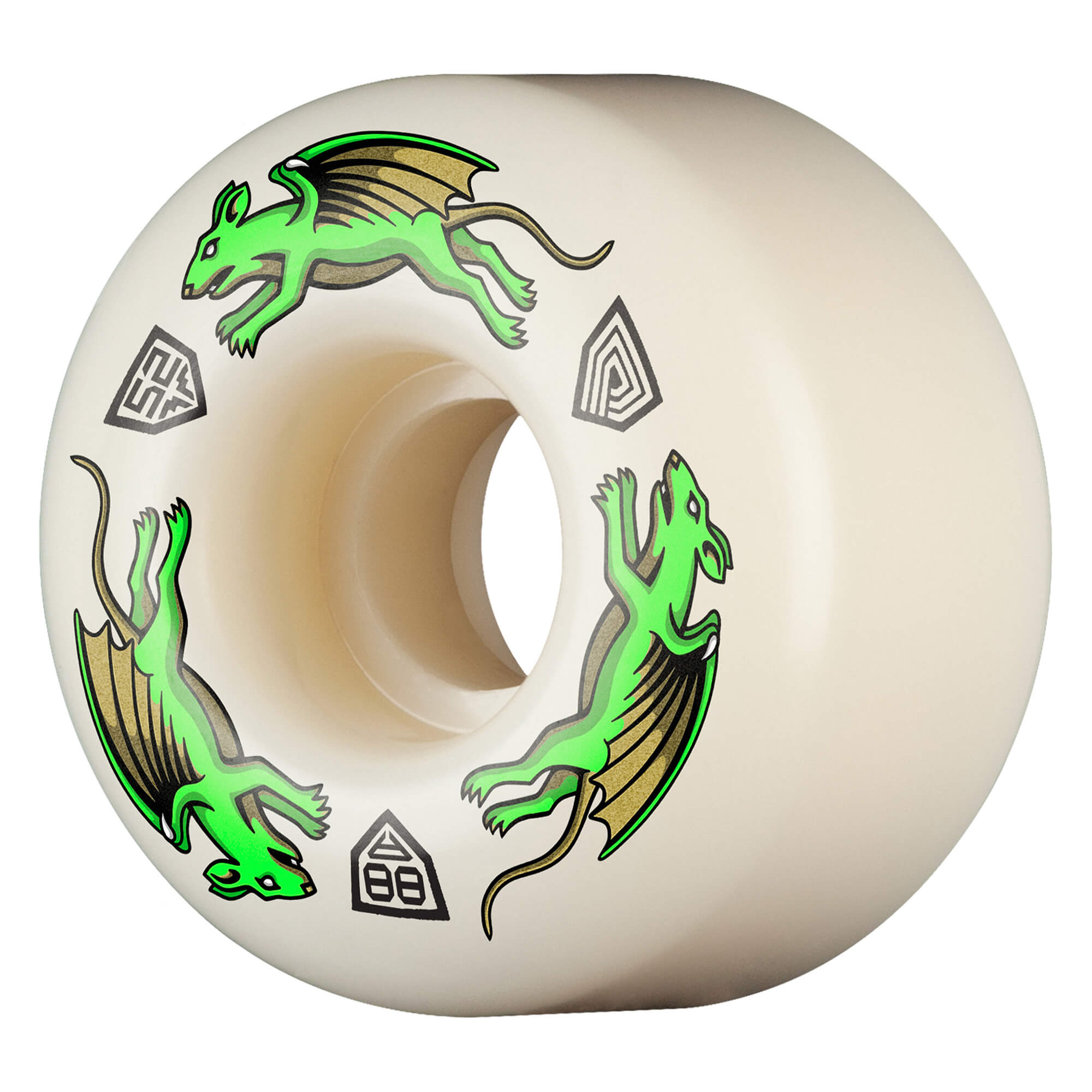 Powell Peralta Dragon Formula Nano Rats Skateboard Wheels 52mm x 34mm 88A