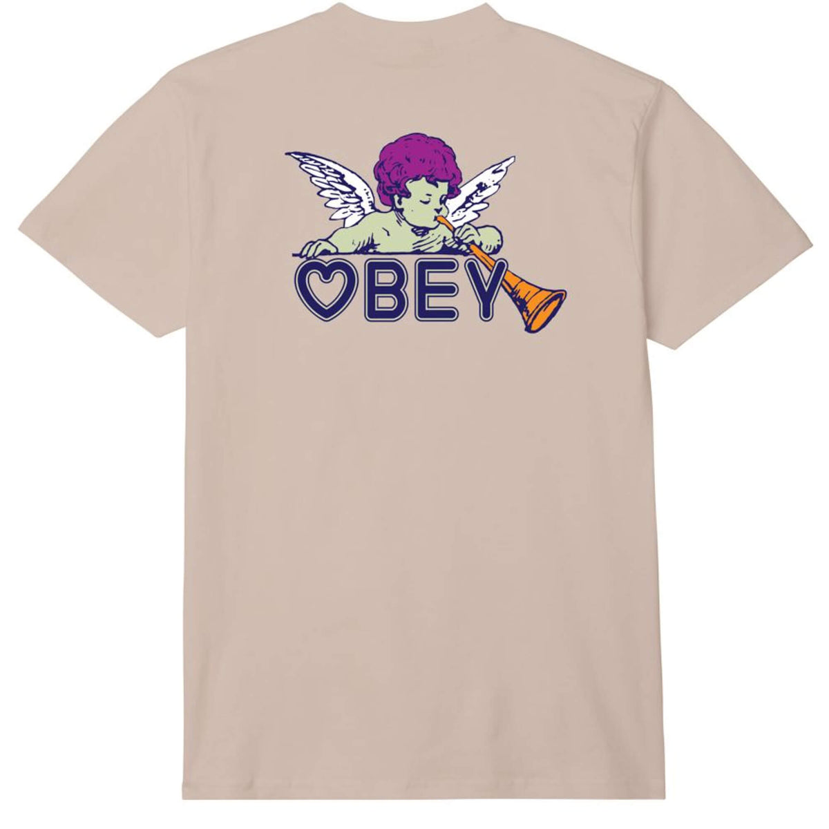 OBEY Baby Angel Skateboarding T-Shirt Sand