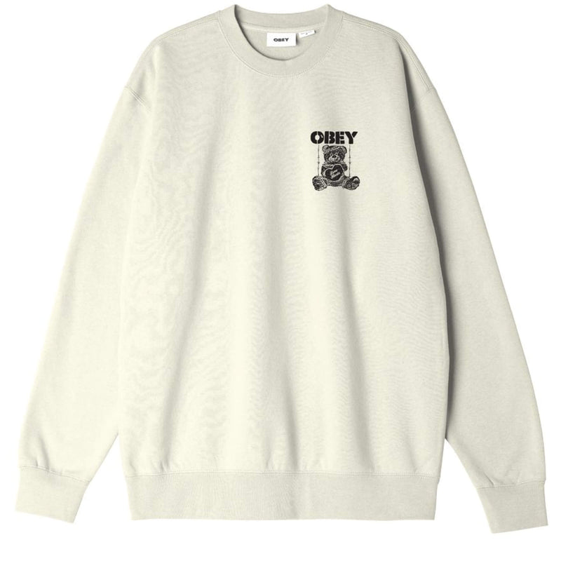 OBEY Love Hurts Pullover Crewneck Sweater Unbleached