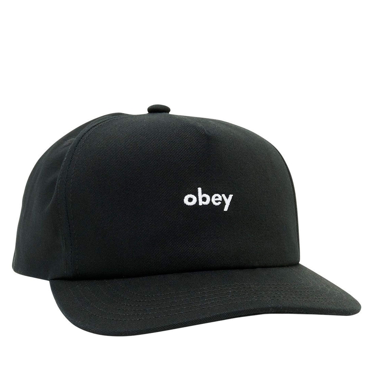 OBEY Lowercase Snapback Cap Black