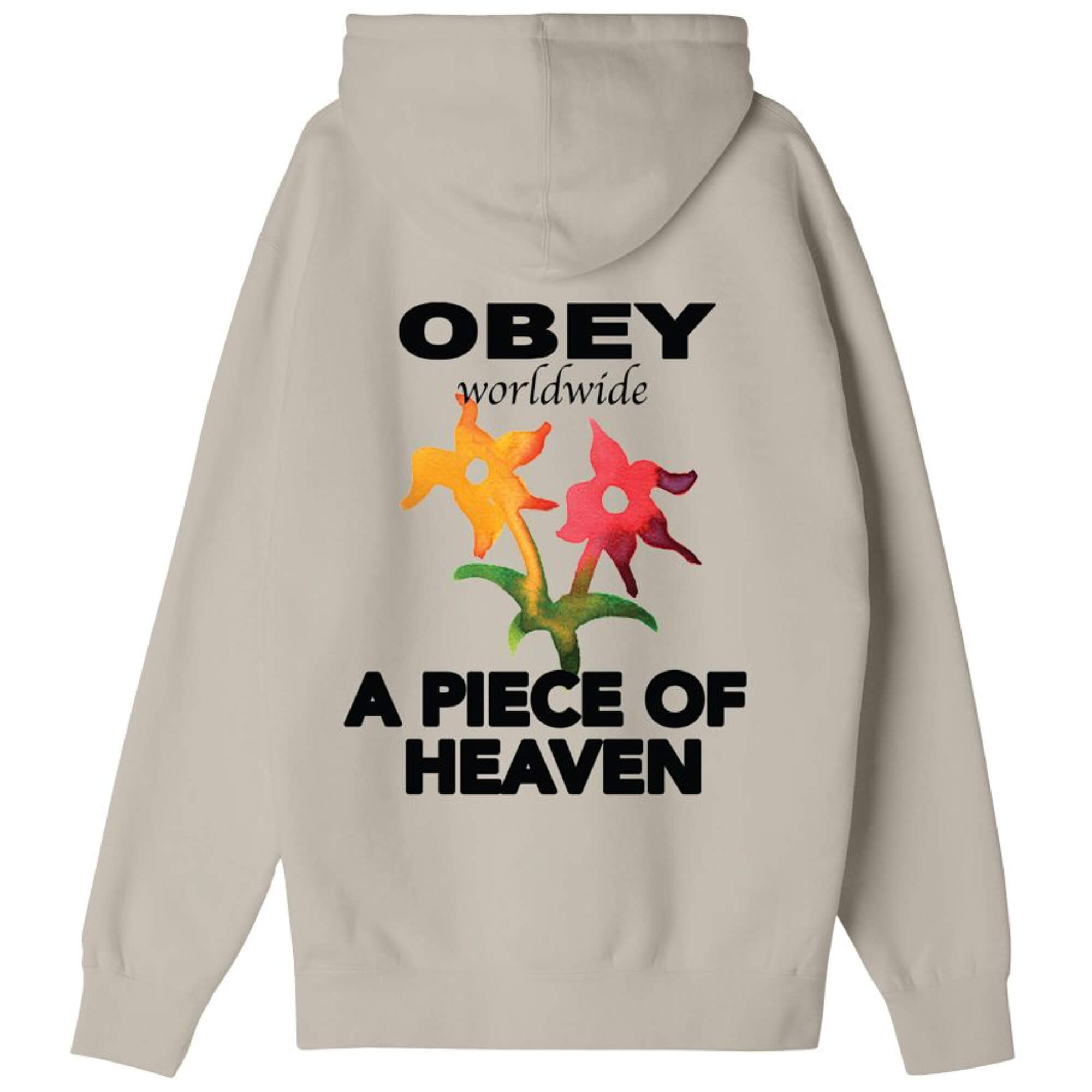 OBEY A Piece Of Heaven Pullover Hoodie Silver Grey