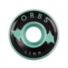 Orbs Skateboarding Wheels Specters Swirls 52mm Teal White