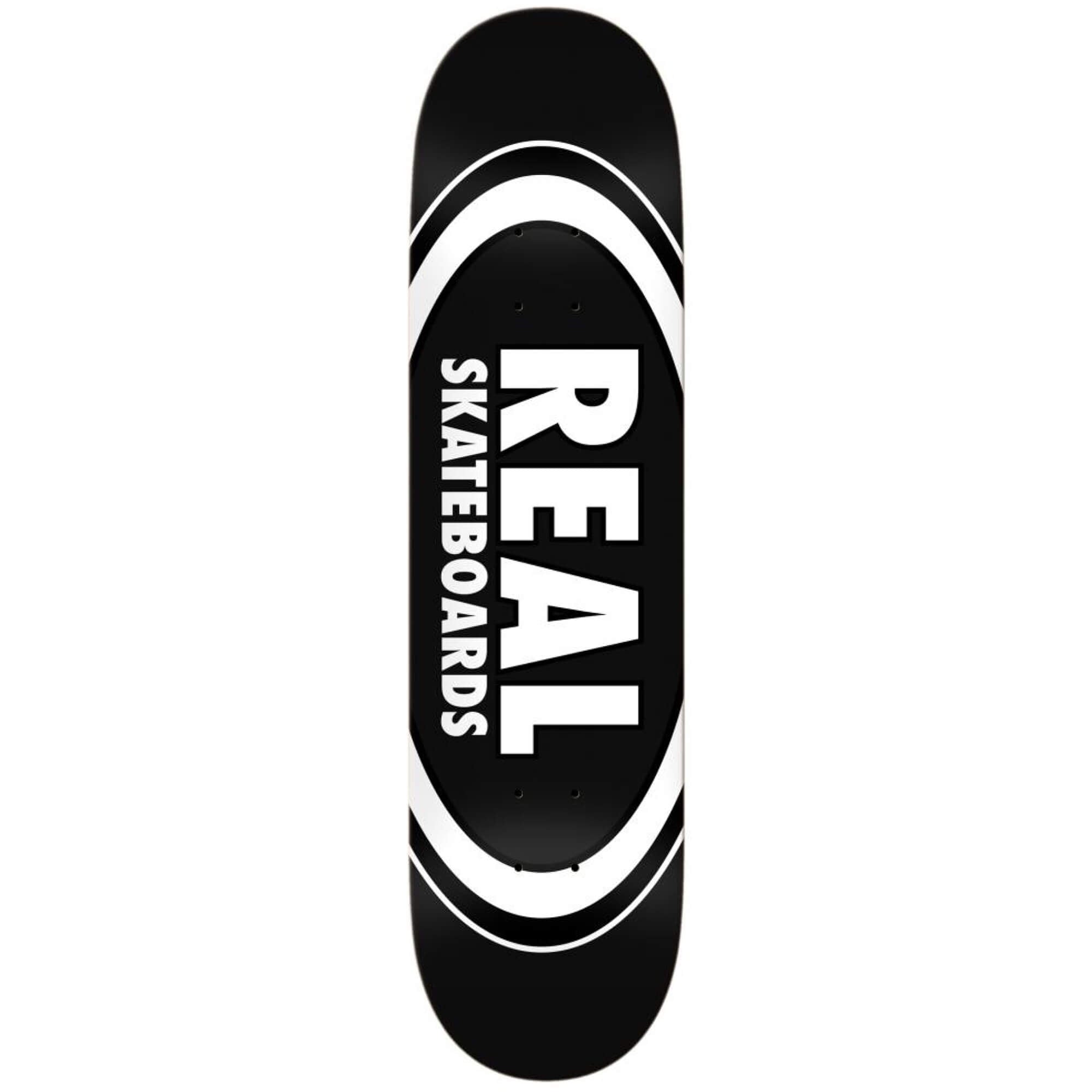 Real Skateboards Team Classic Oval Deck Black 8.25"