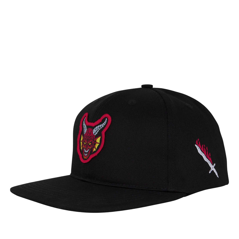 Santa Cruz x Stranger Things Hellfire Club Snapback Cap Black