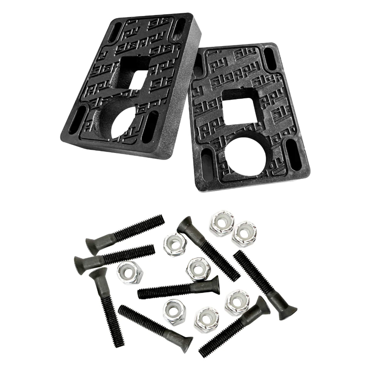 Slappy Truck Co Big Blocks Riser Pads and Hardware Black 1/2"