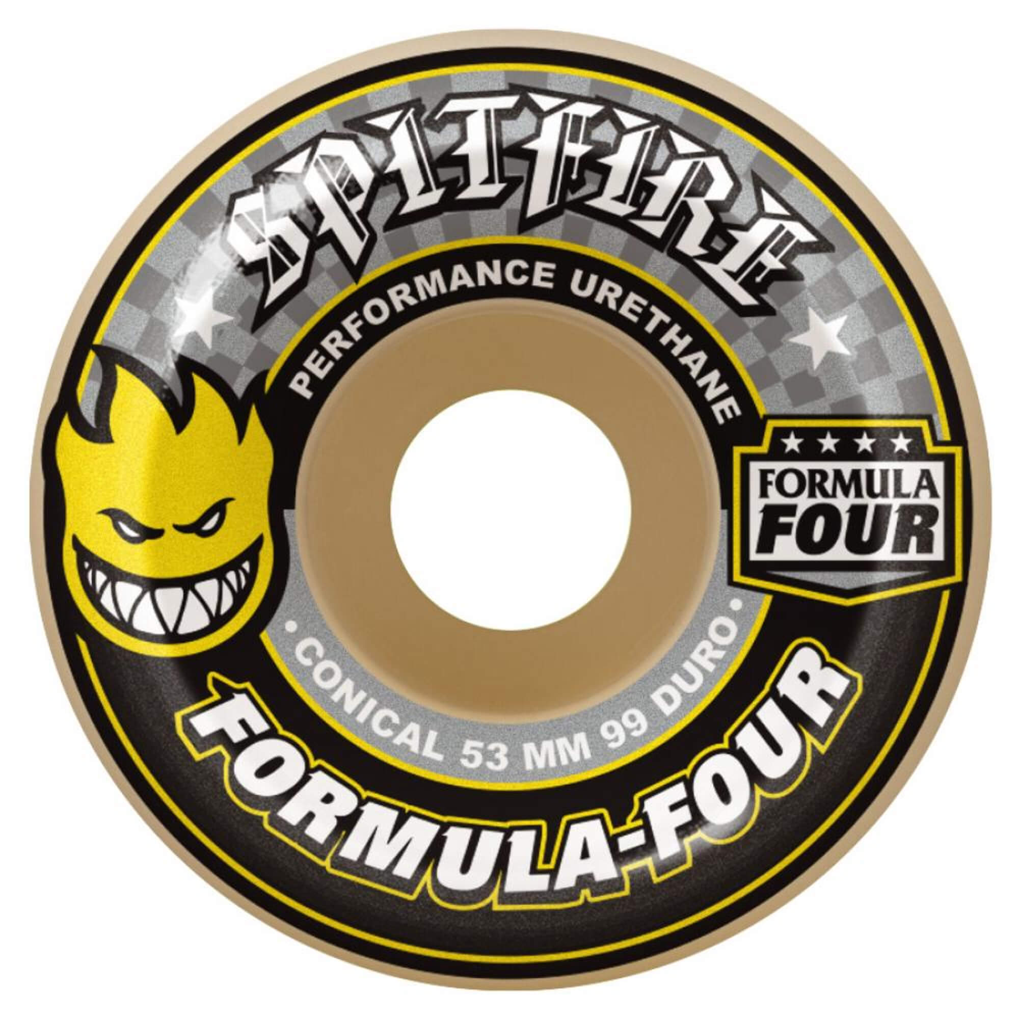 Spitfire Formula Four Wheels Conical Yellow