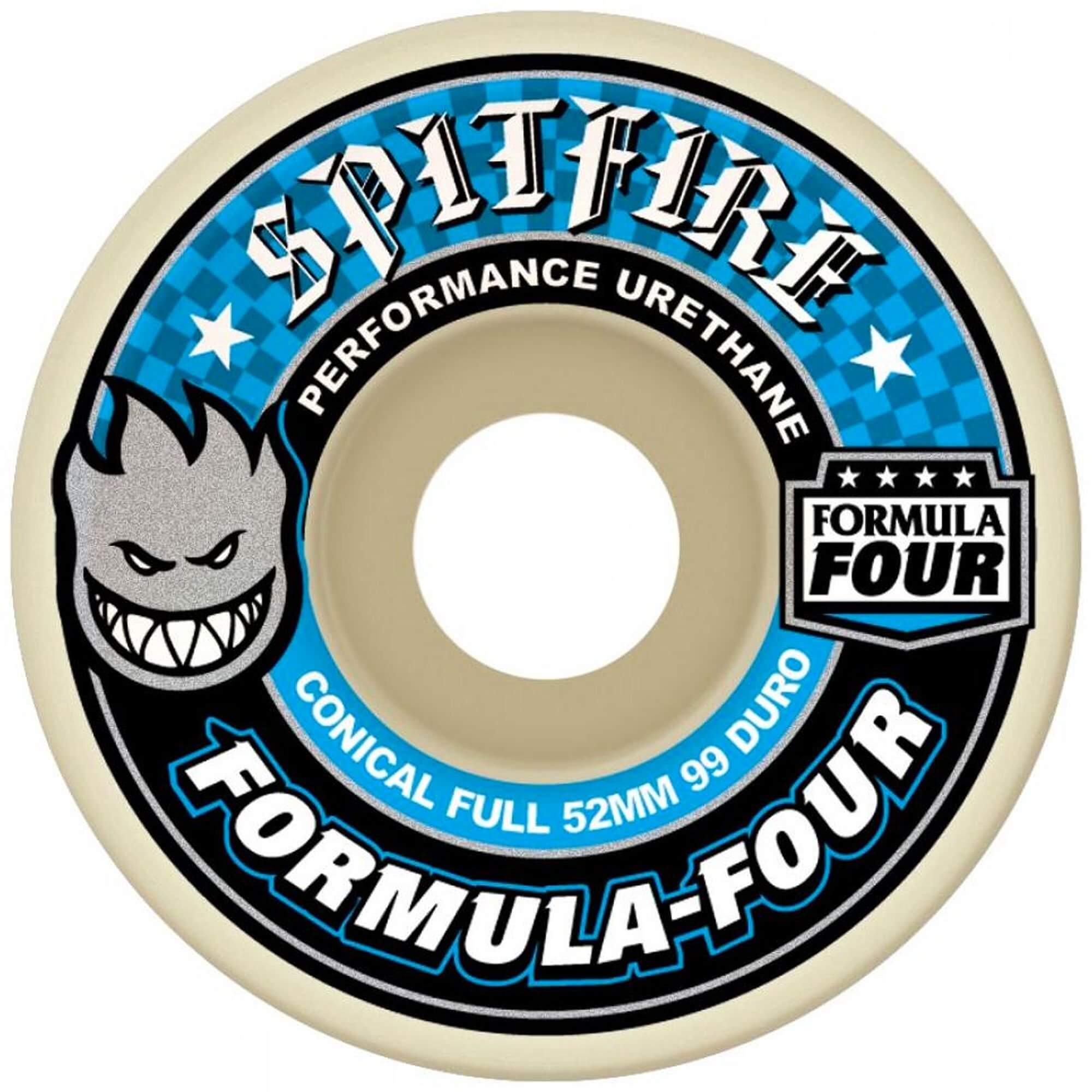 Spitfire Formula Four Wheels Conical Full Blue 52mm