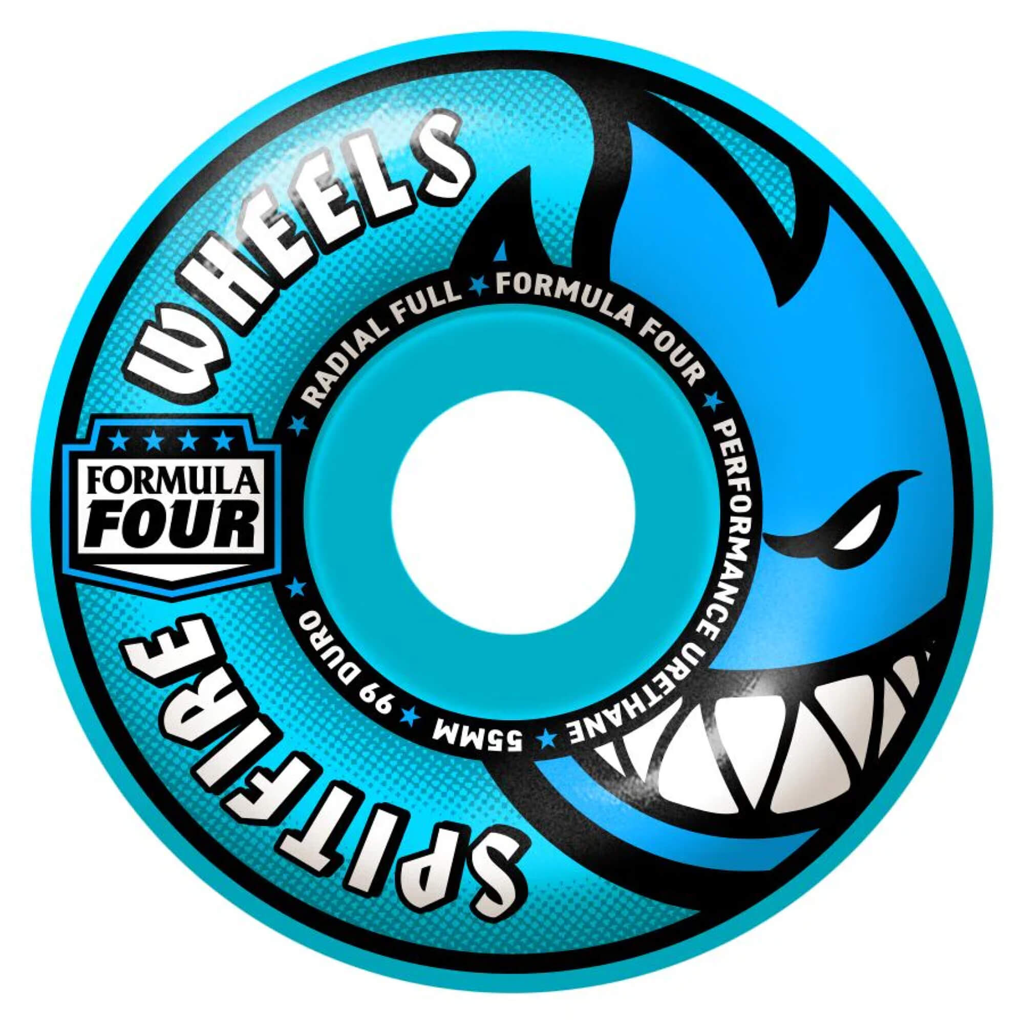 Spitfire Formula Four Wheels Radial Full 99 Duro 55mm Light Blue