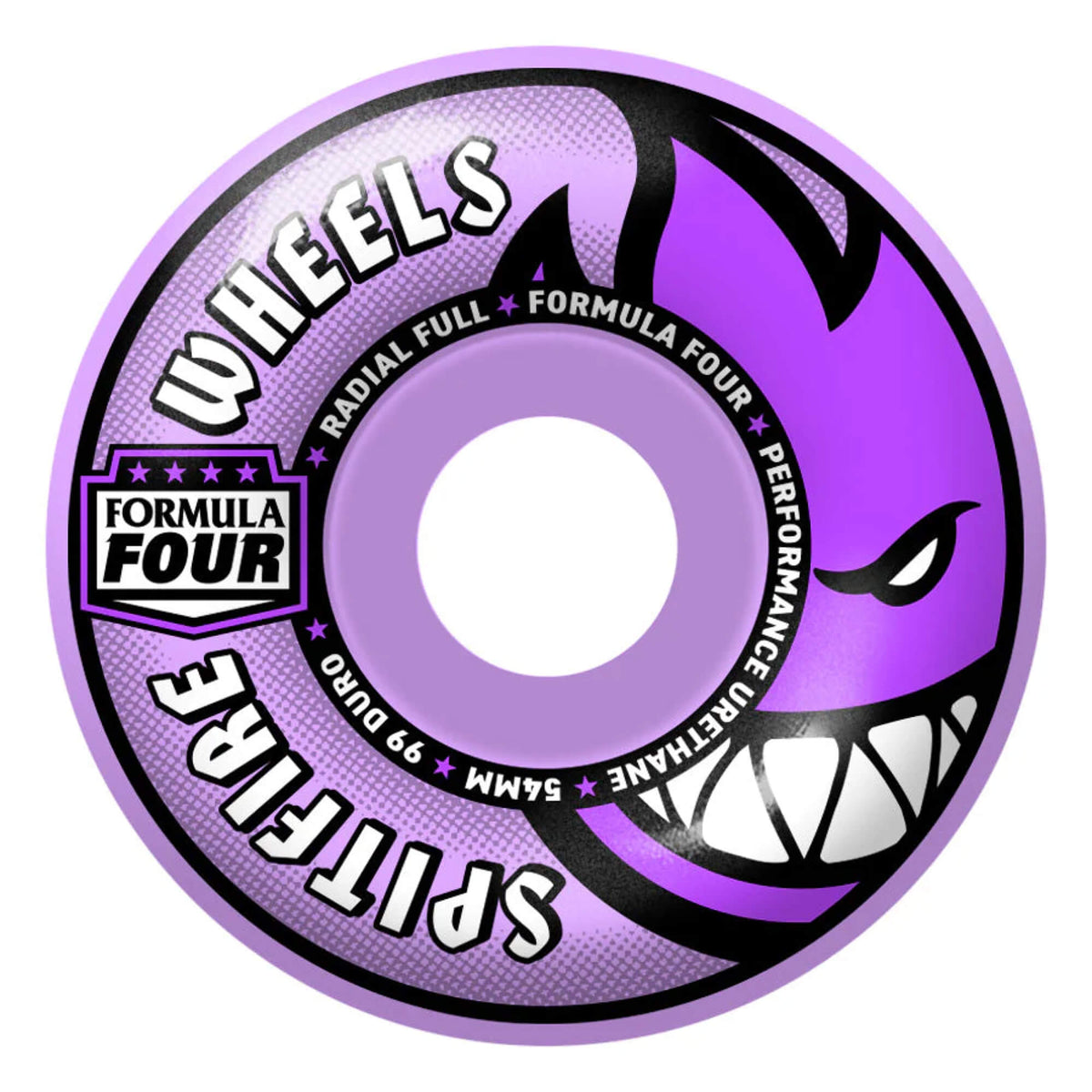 Spitfire Formula Four Wheels Radial Full 99 Duro 54mm Purple