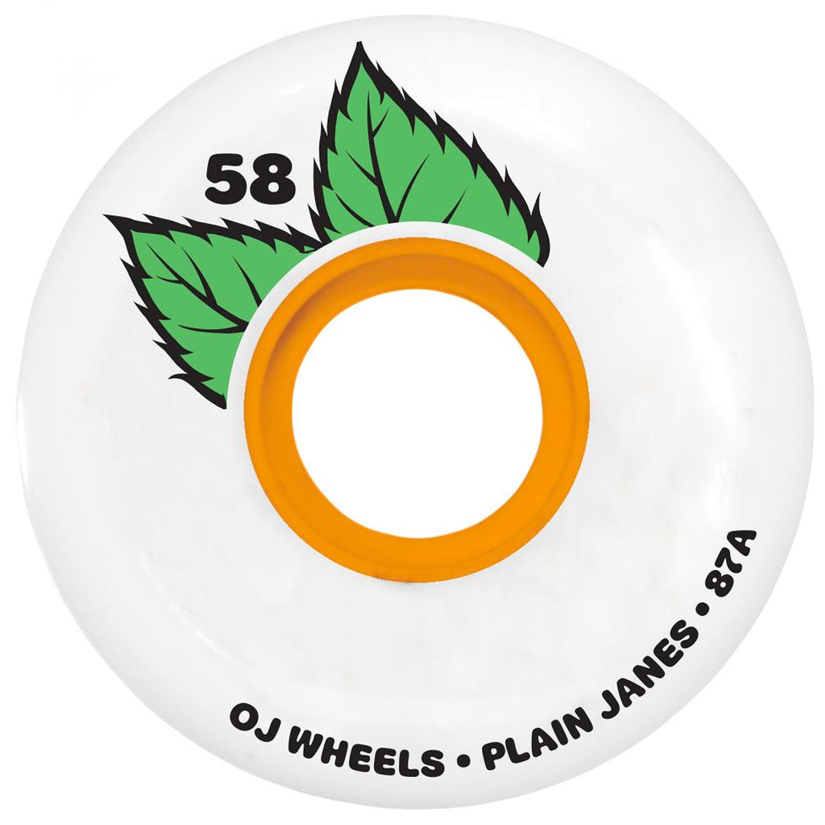 OJ Plain Jane Wheels White Keyframe 87a 58mm