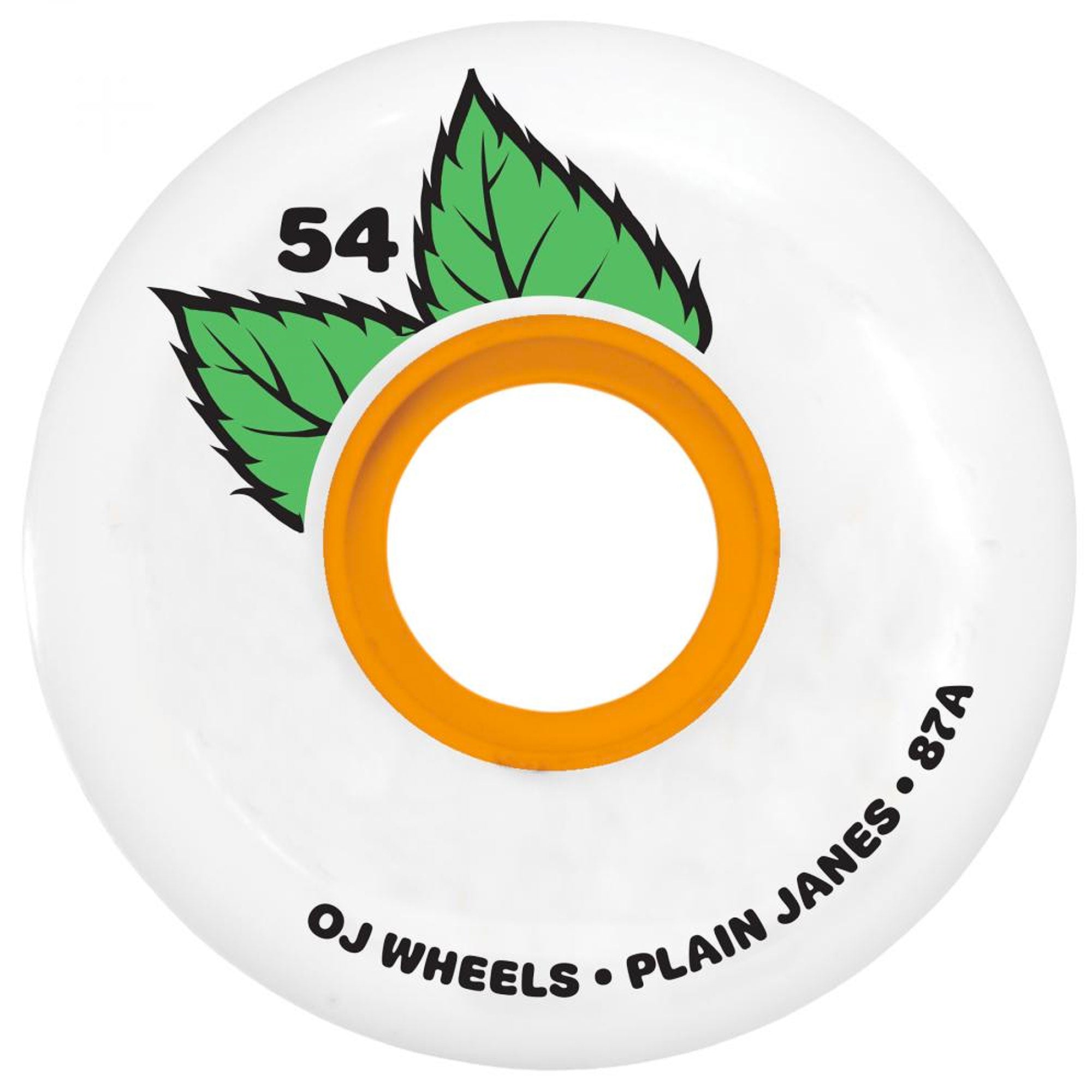 OJ Plain Jane Wheels White Keyframe 87a 54mm